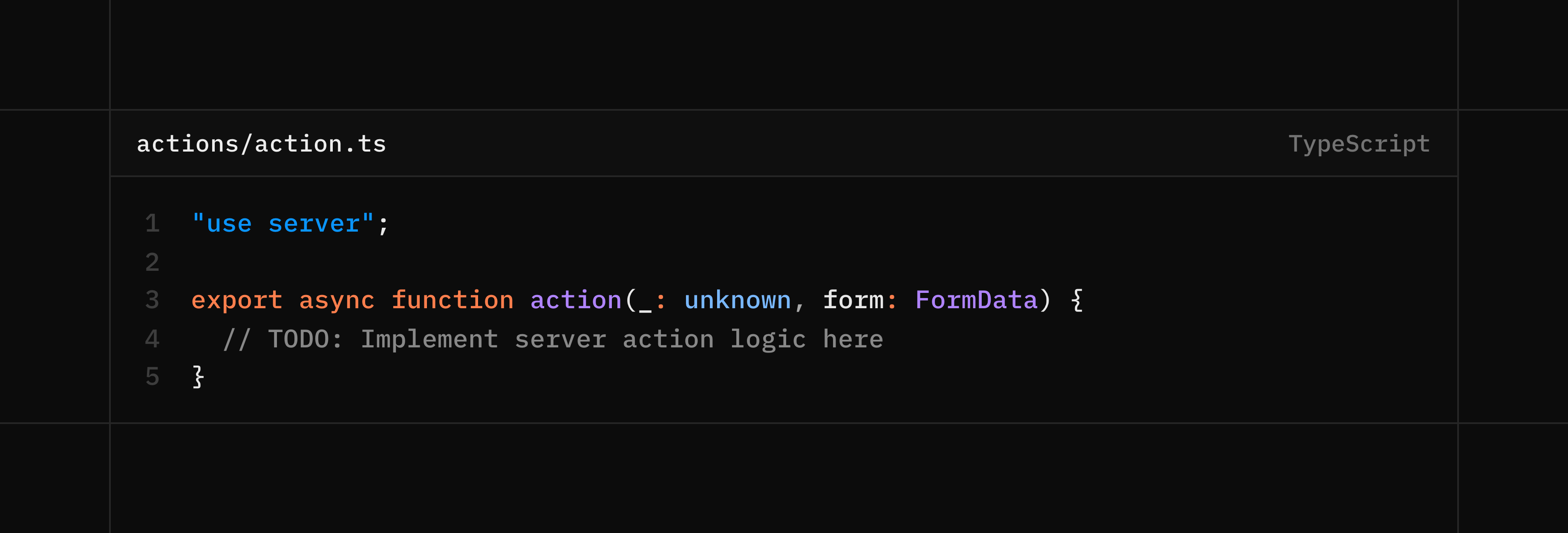 Form Actions Function