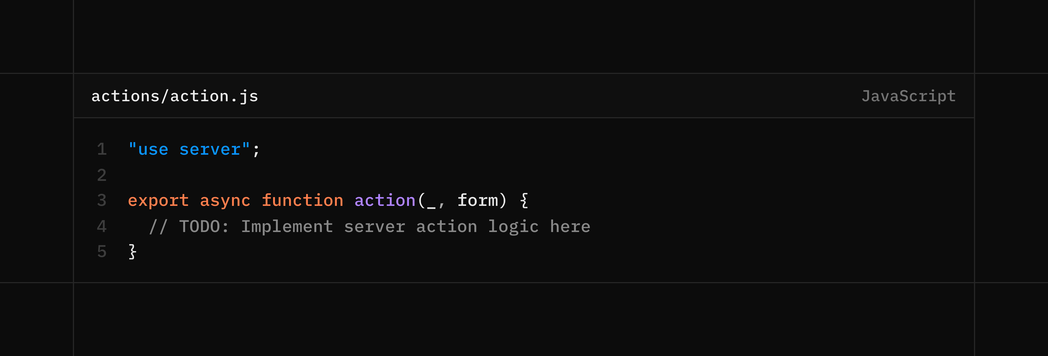 Form Actions Function